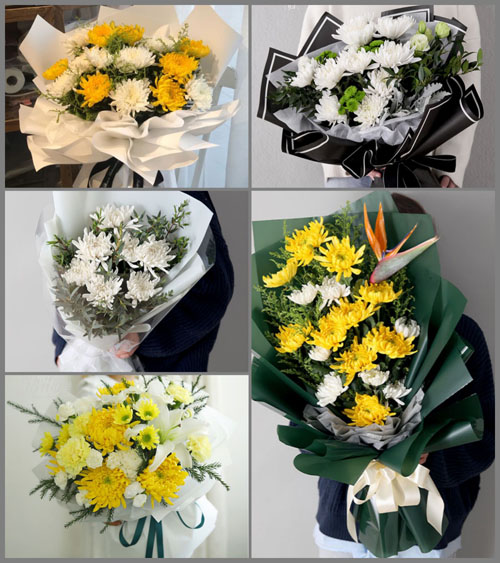 浙江省绍兴诸暨市岭北镇金湾村白事花束代送
